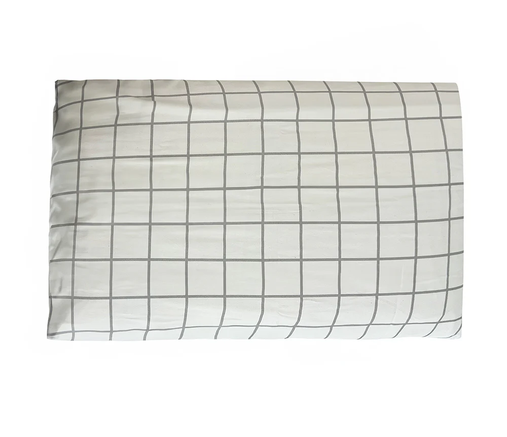Organic Stripes and Checks Luxury Sateen Pillowcase Set - Image 3